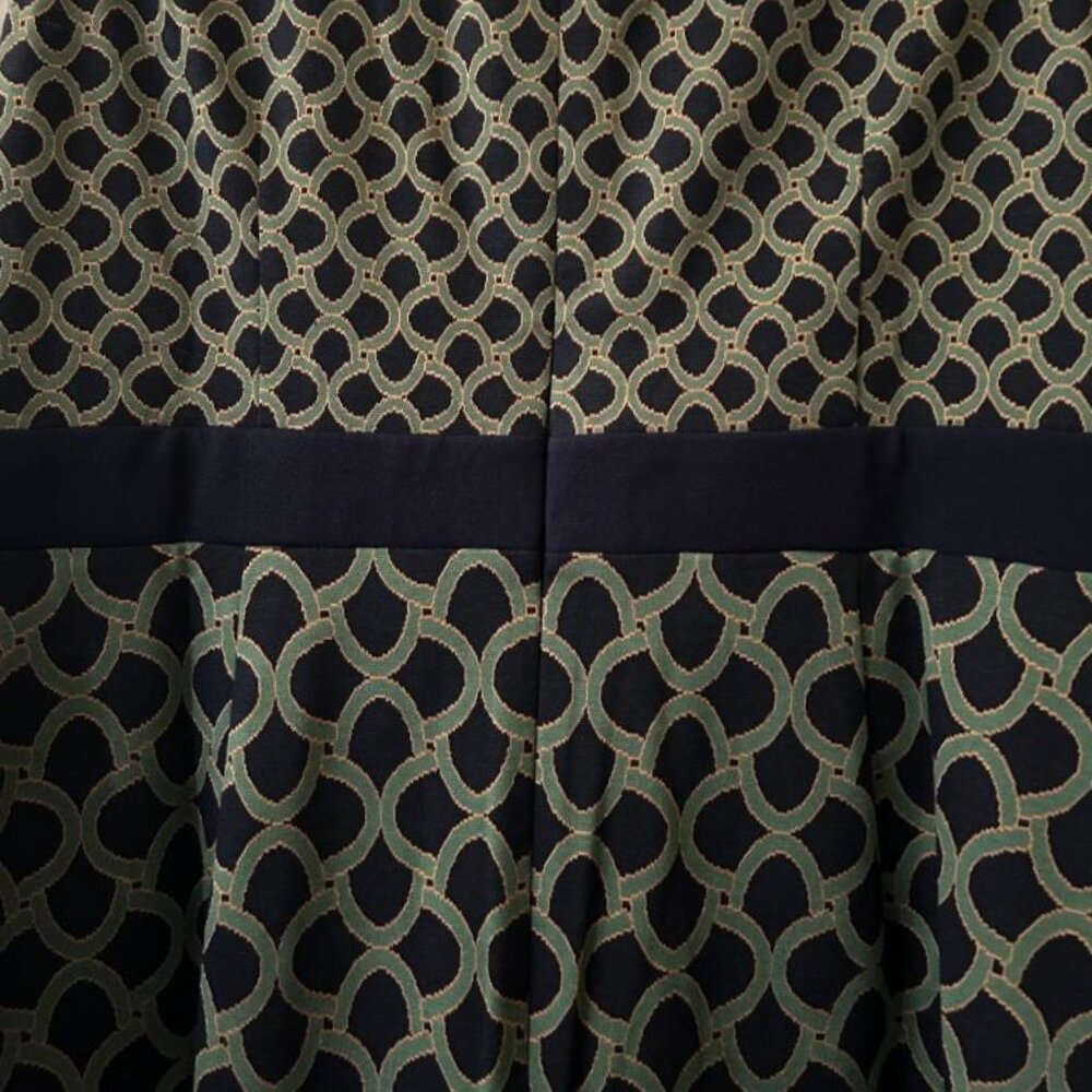 LONDON TIMES Women's Sheath Geo Link Navy/Green Mini Dress Size 14 NWT - Picture 4 of 8